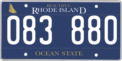 RI license plate 083880