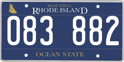 RI license plate 083882