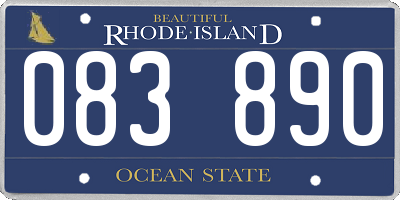RI license plate 083890