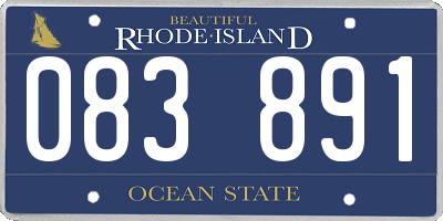 RI license plate 083891