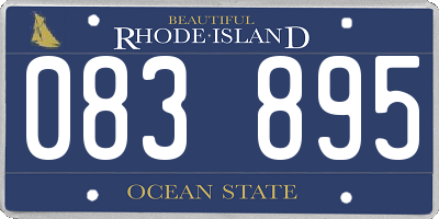 RI license plate 083895