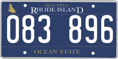 RI license plate 083896