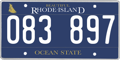 RI license plate 083897