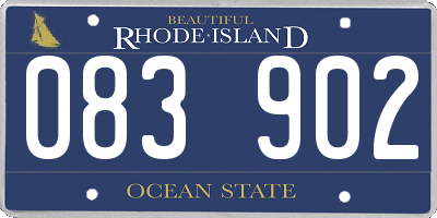 RI license plate 083902