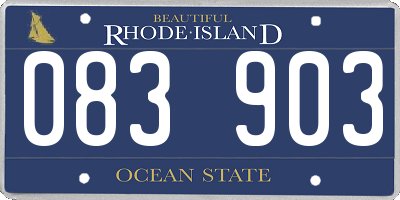 RI license plate 083903