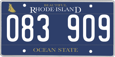 RI license plate 083909