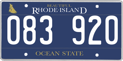 RI license plate 083920