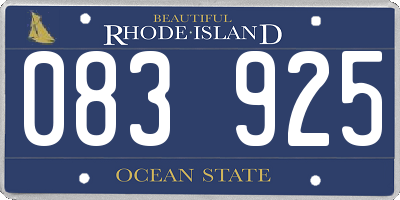 RI license plate 083925