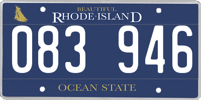 RI license plate 083946