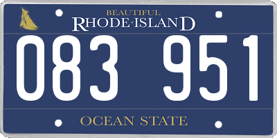 RI license plate 083951