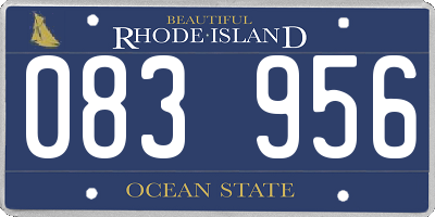 RI license plate 083956