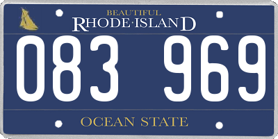 RI license plate 083969