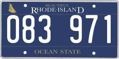 RI license plate 083971