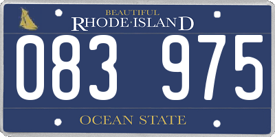 RI license plate 083975