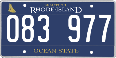 RI license plate 083977