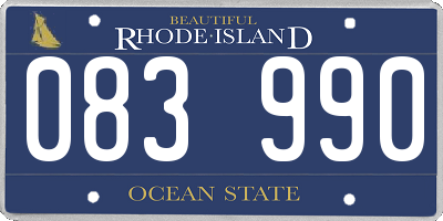 RI license plate 083990