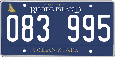 RI license plate 083995