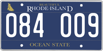 RI license plate 084009