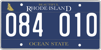 RI license plate 084010