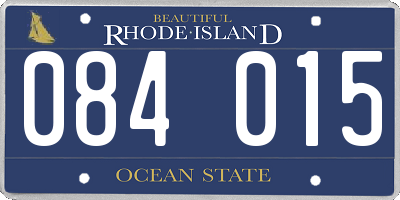 RI license plate 084015