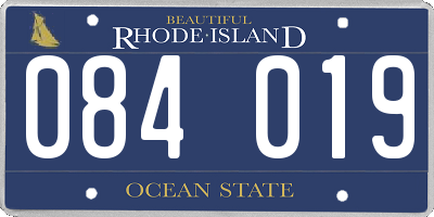 RI license plate 084019