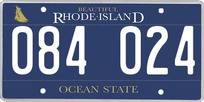 RI license plate 084024