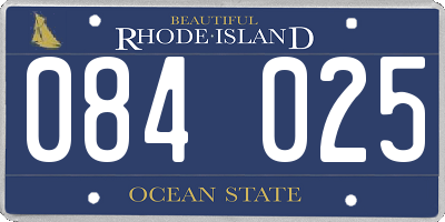 RI license plate 084025