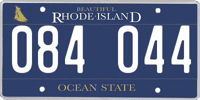RI license plate 084044