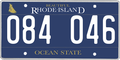 RI license plate 084046