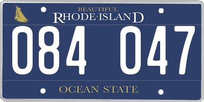 RI license plate 084047