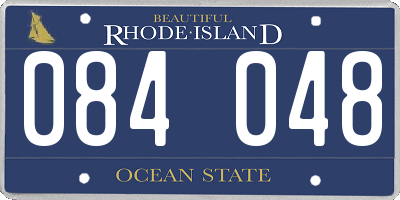 RI license plate 084048