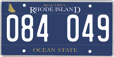 RI license plate 084049