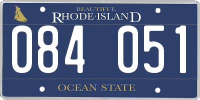 RI license plate 084051