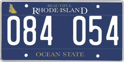 RI license plate 084054