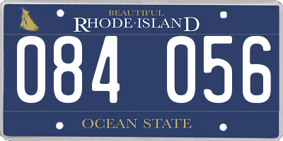 RI license plate 084056