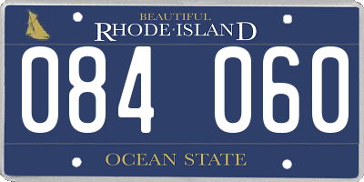 RI license plate 084060