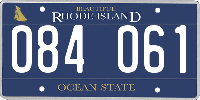 RI license plate 084061