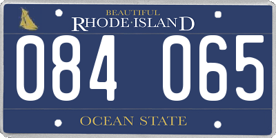 RI license plate 084065