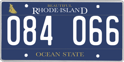 RI license plate 084066