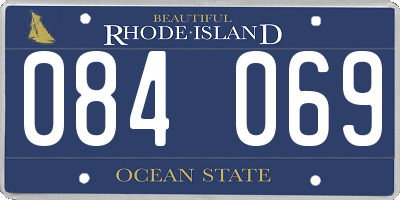 RI license plate 084069