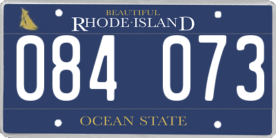 RI license plate 084073