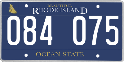 RI license plate 084075
