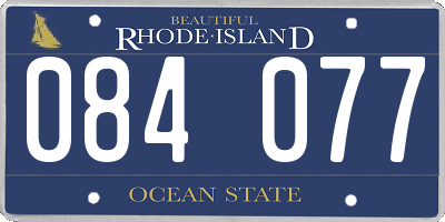 RI license plate 084077