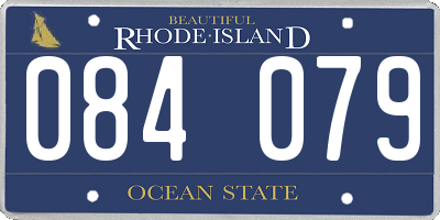 RI license plate 084079