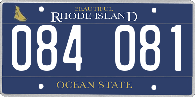 RI license plate 084081