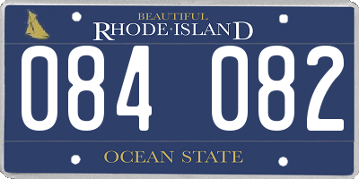 RI license plate 084082