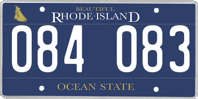 RI license plate 084083