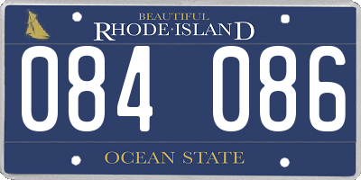 RI license plate 084086