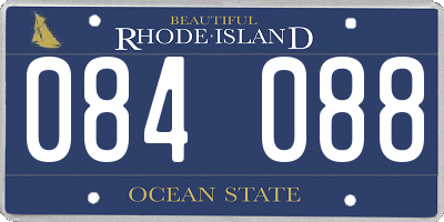 RI license plate 084088