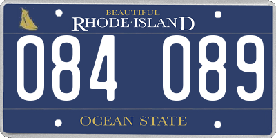 RI license plate 084089